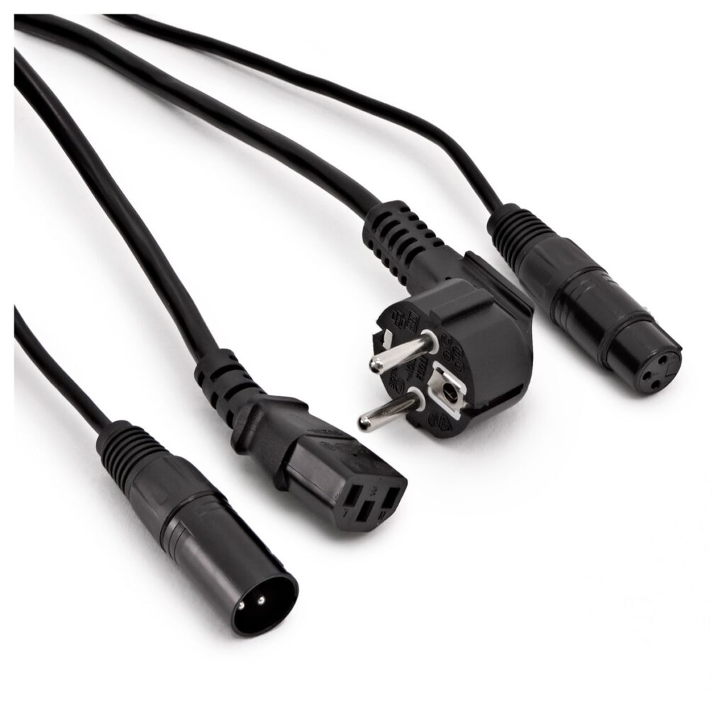 XLR and EU IEC Combination Cable 10m