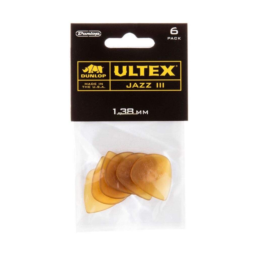 Dunlop Ultex Jazz III 1.38mm 6 Pick Pack