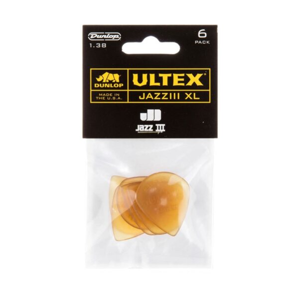 Dunlop Ultex Jazz III XL 1.38mm 6 Pick Pack - Image 3
