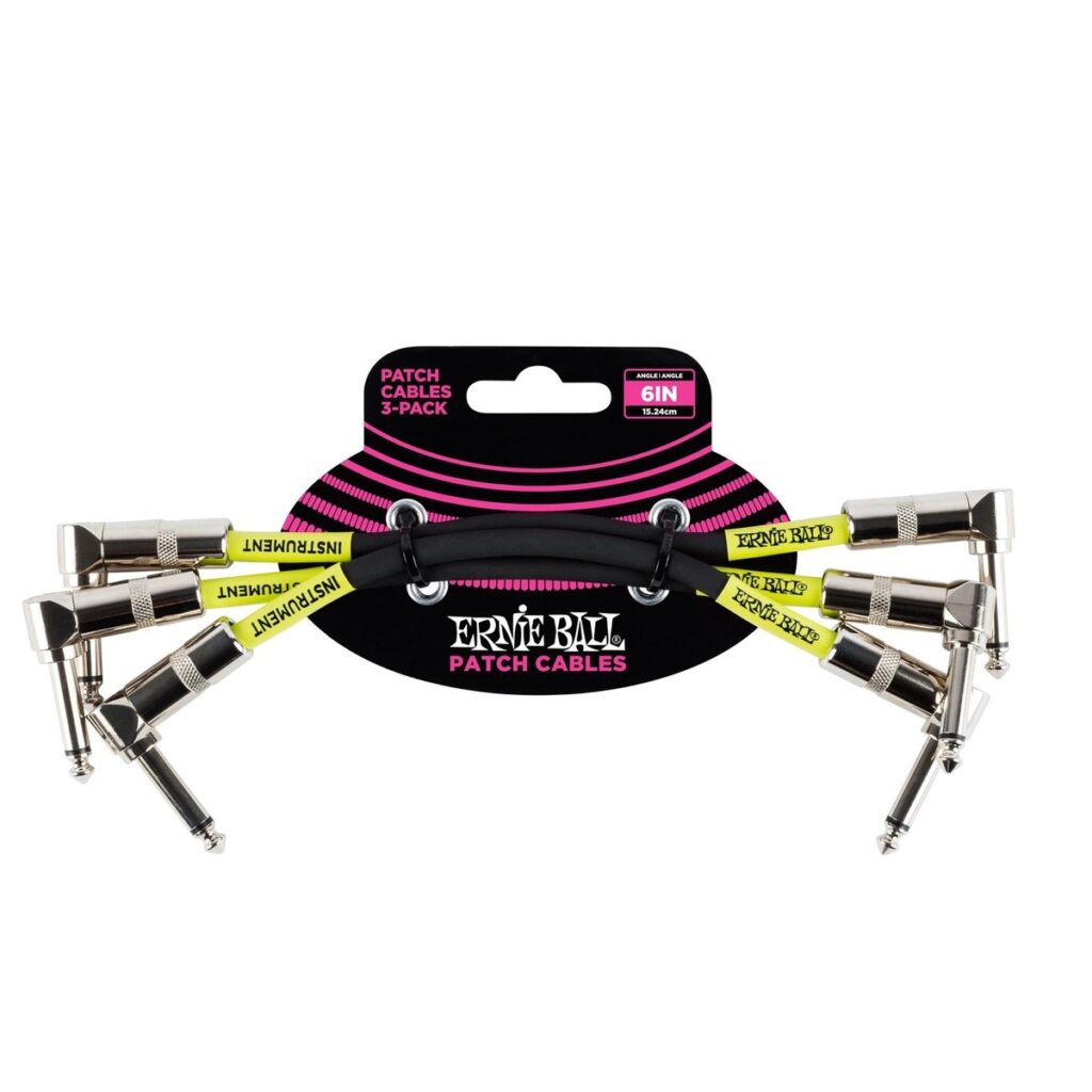 Ernie Ball P06050 6" Patch Cable 3 Pack Black