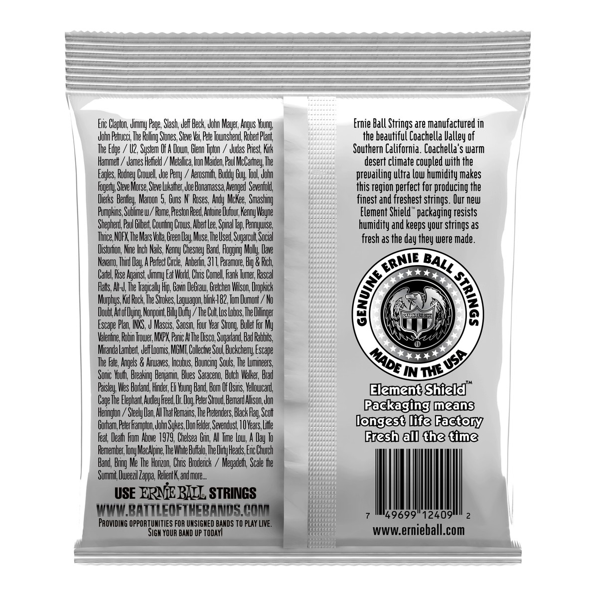 Ernie Ball 2406 Ernesto Palla Nylon Black & Silver Set 28-48 - Image 2
