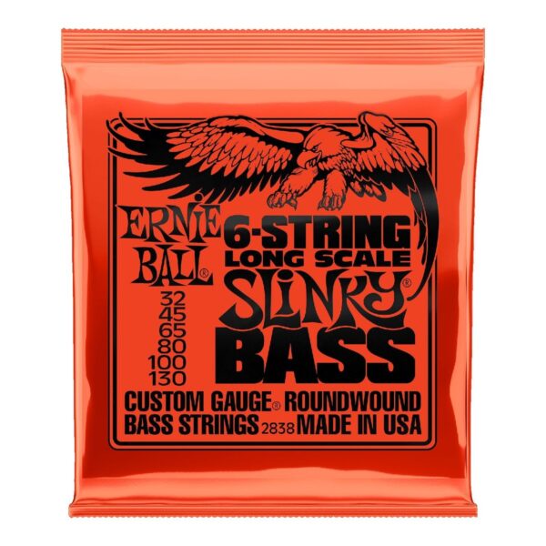 Ernie Ball 2838 Slinky 6 String Long Scale Bass Set 32-130 - Image 1
