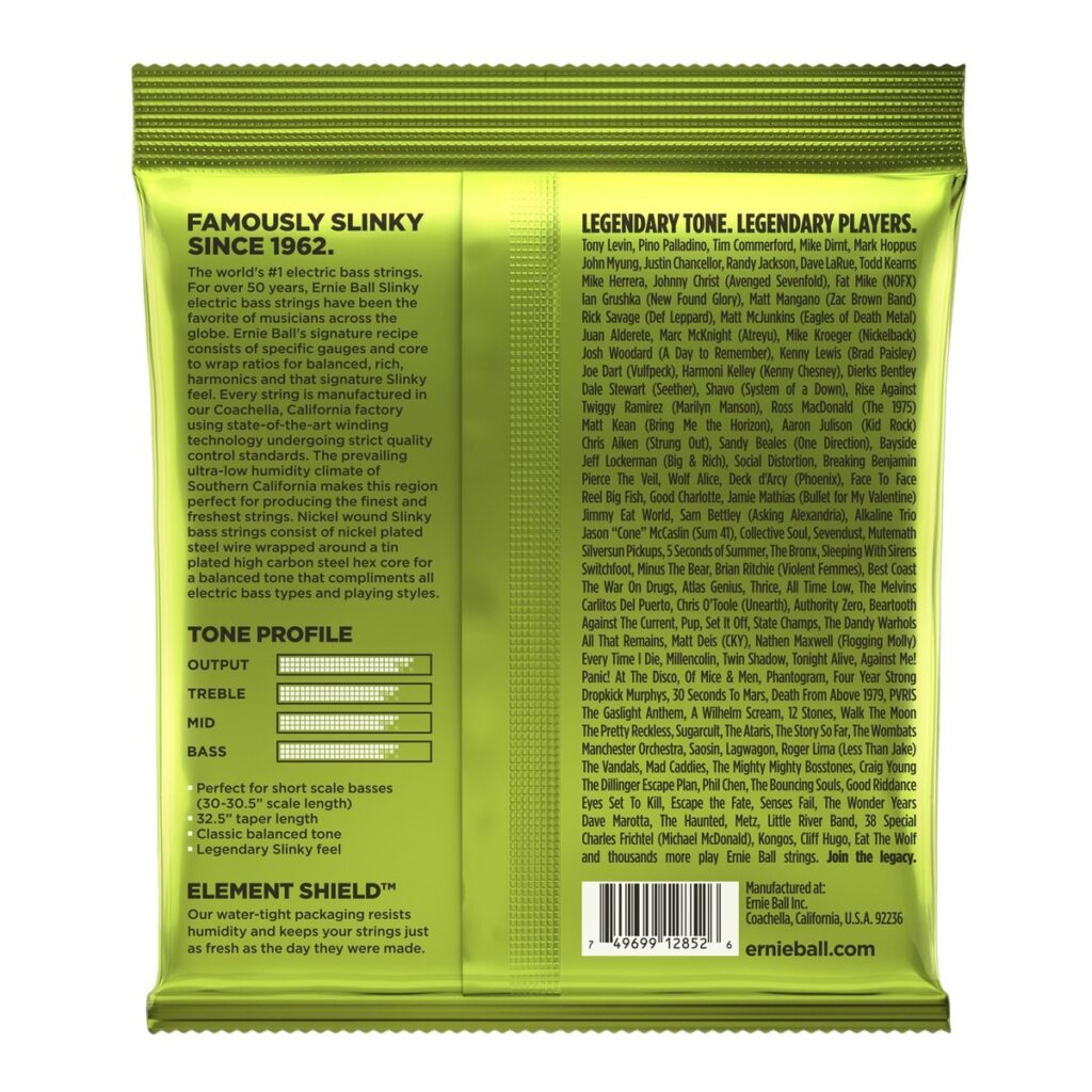 Ernie Ball P02852 Regular Slinky Short Scale Bass Set 45-105