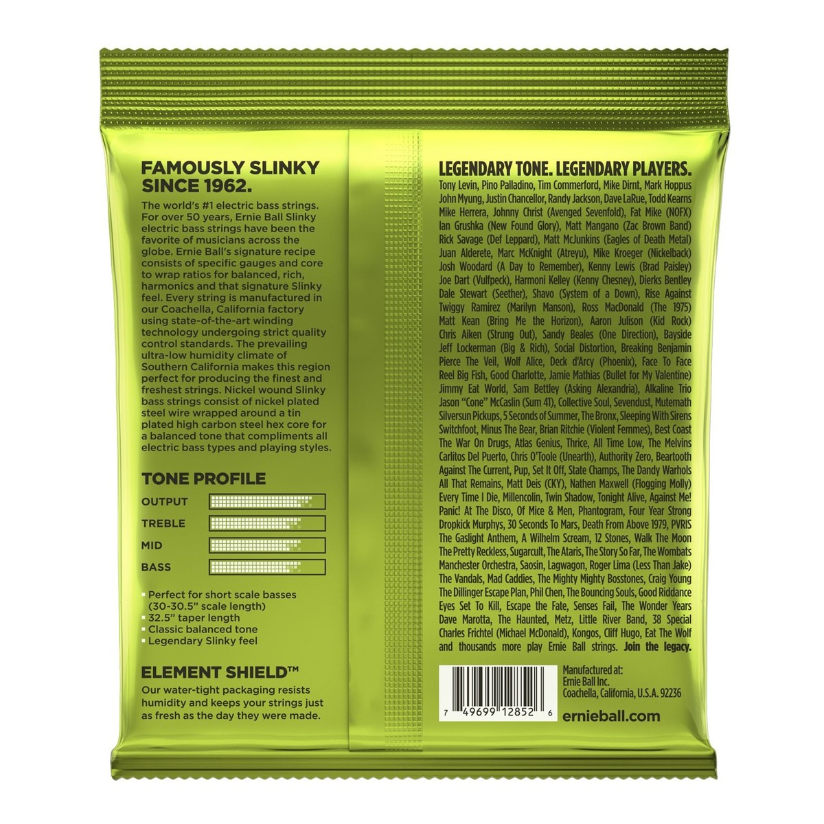 Ernie Ball P02852 Regular Slinky Short Scale Bass Set 45-105 - Image 2