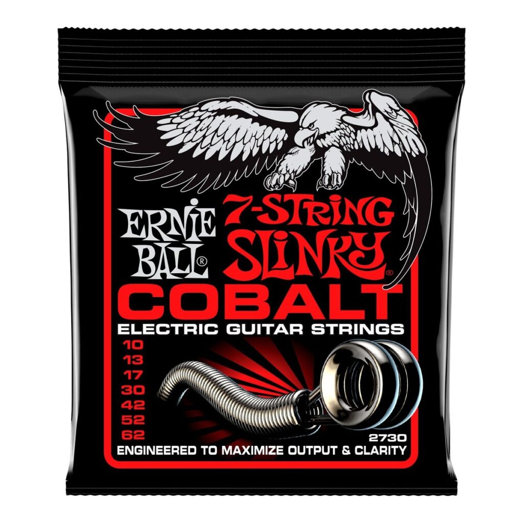 Ernie Ball 2730 Cobalt Skinny Top Heavy Bottom Slinky 7-String 10-62