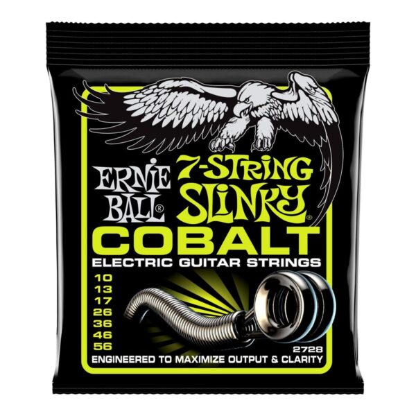 Ernie Ball 2728 Cobalt Slinky 7 String Set 10-56 - Image 1