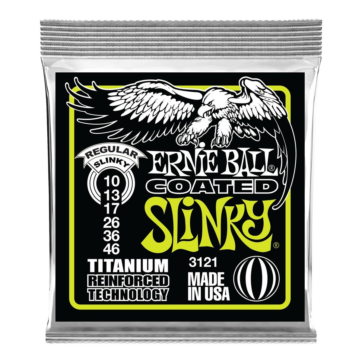 Ernie Ball 3121 Regular Slinky Coated Titanium Set 10-46 - Image 1