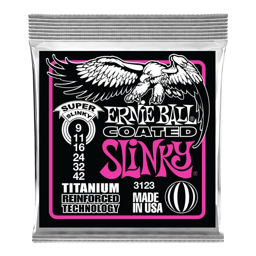 Ernie Ball 3123 Super Slinky Coated Titanium Set 9-42
