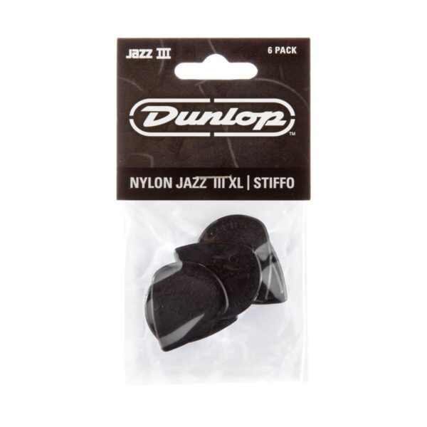 Dunlop JD-47PXLS Nylon Jazz III XL Black Stiffo 1.38mm 6 Pack - Image 2