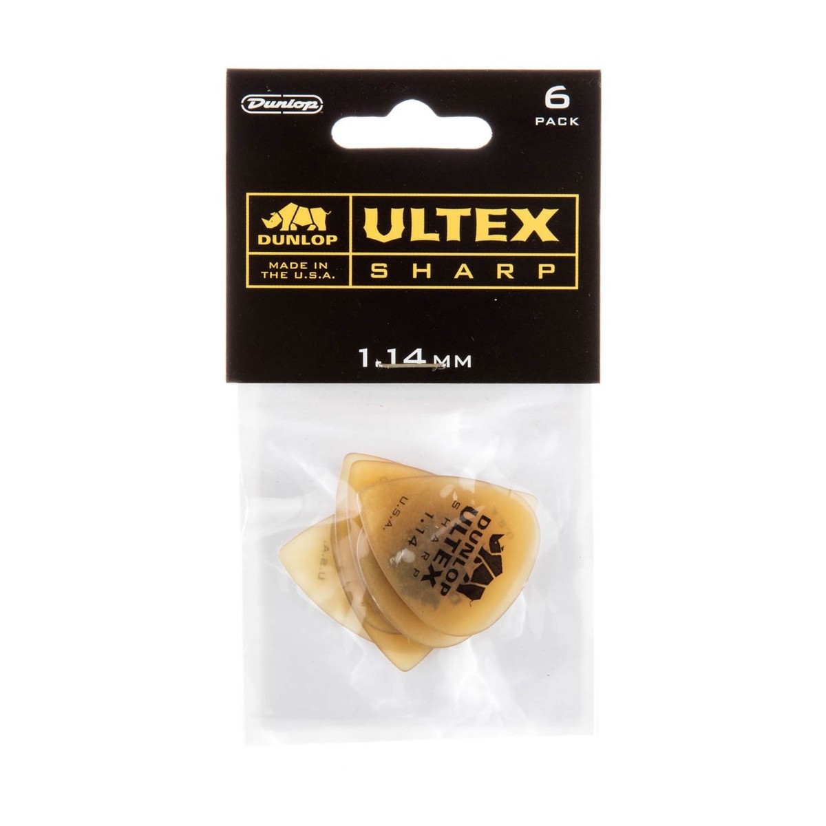 Dunlop Ultex Sharp 1.14mm 6 Pick Pack - Image 3
