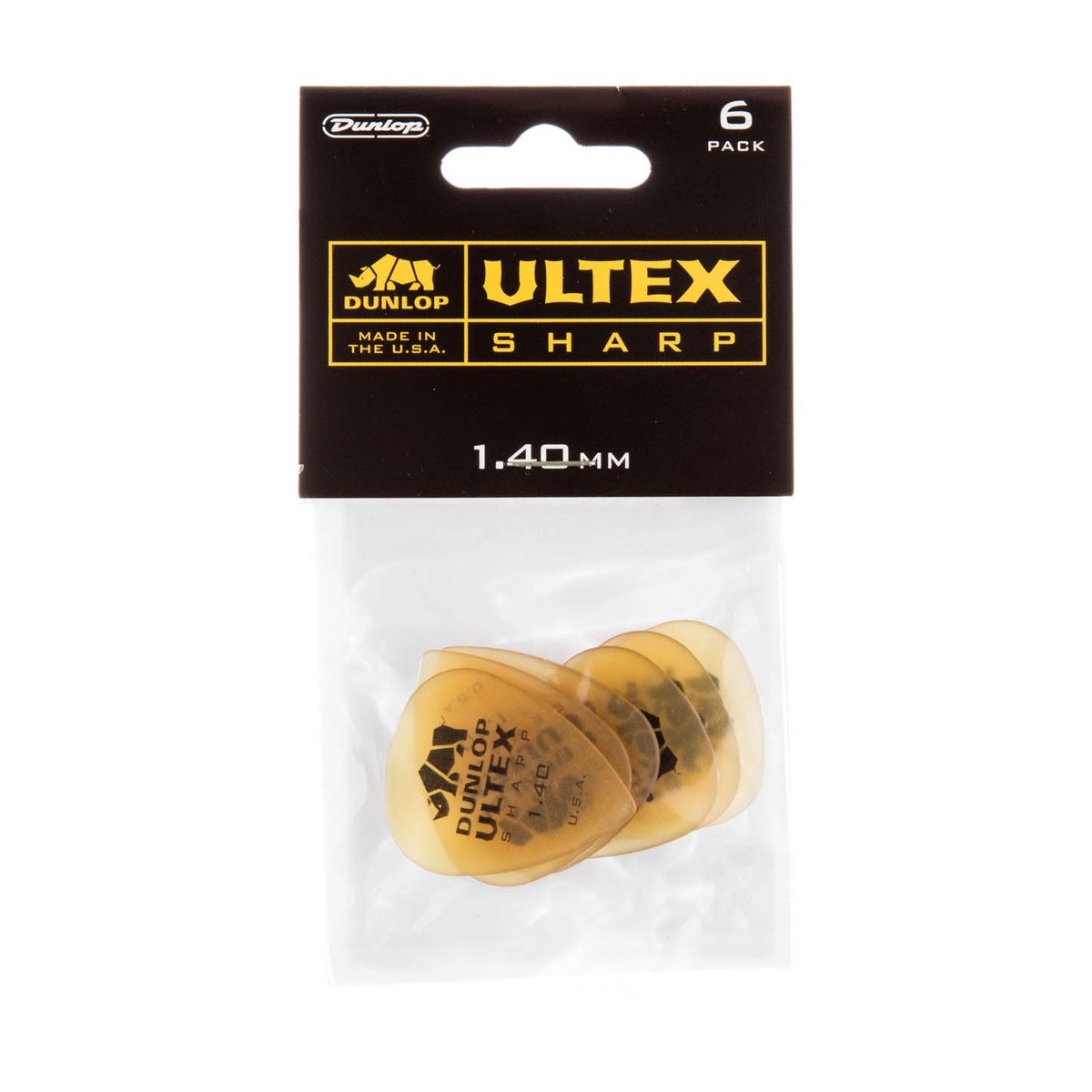 Dunlop Ultex Sharp 1.40mm 6 Pick Pack - Image 3