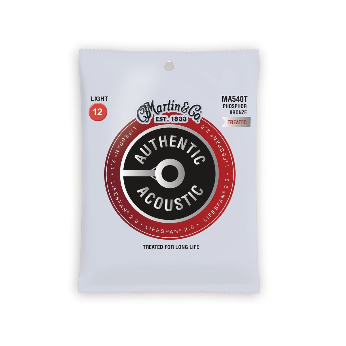 Martin MA540T LifeSpan 2.0 Phosphor Bronze Light Strings 12-54 - Image 1