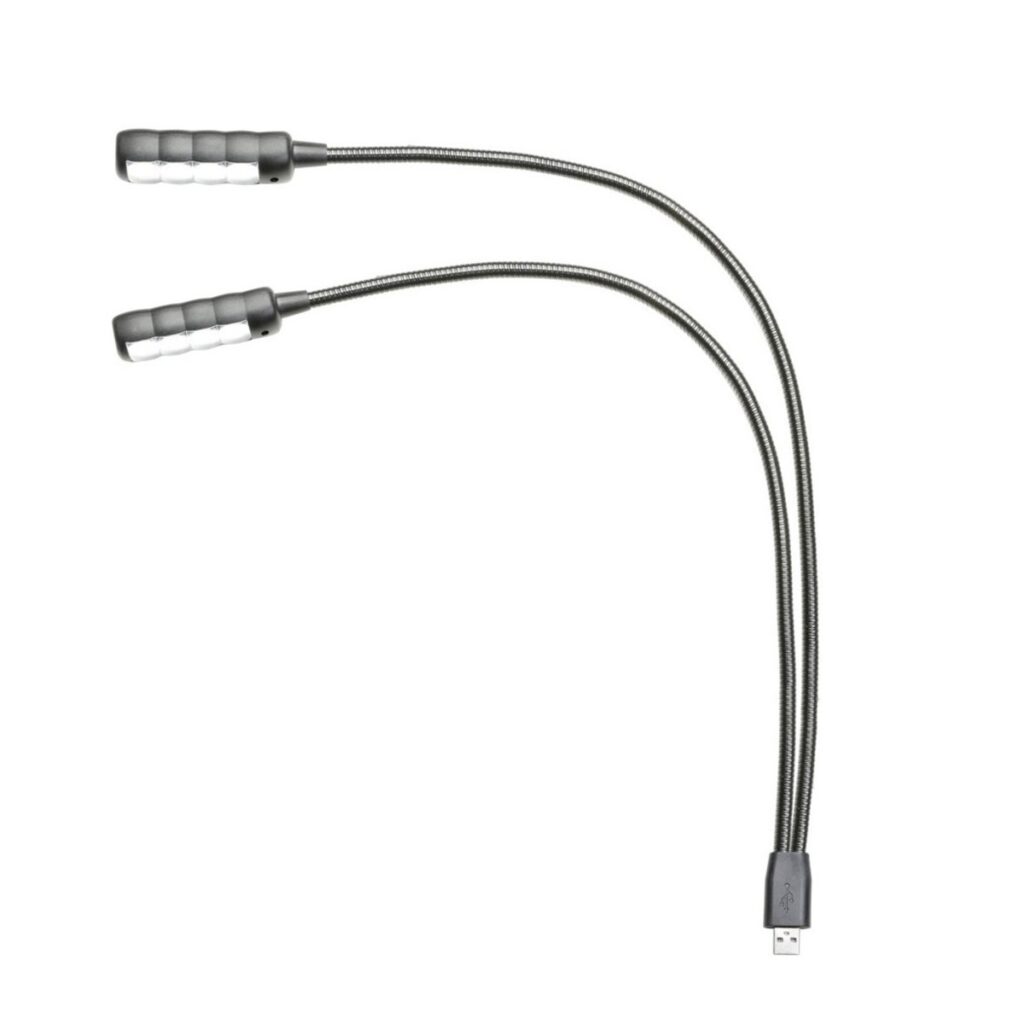 Adam Hall SLED ULTRA Dual USB Gooseneck Lamp
