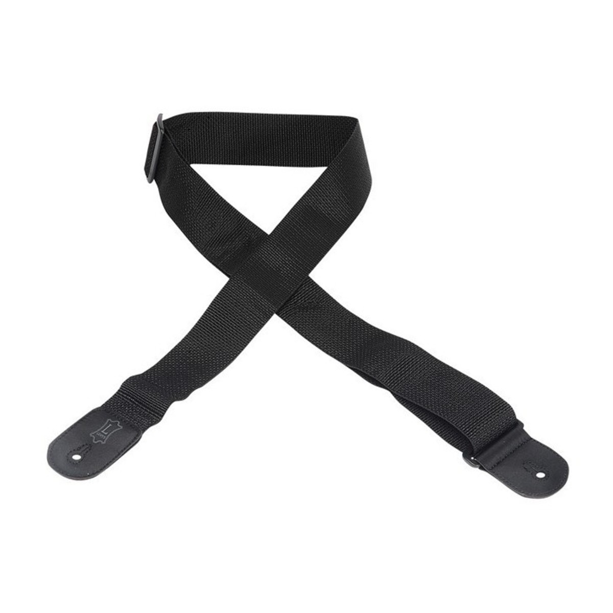 Levys M8POLY-BLK 2" Polypropylene Guitar Strap w/ Poly Ends Black - Image 1