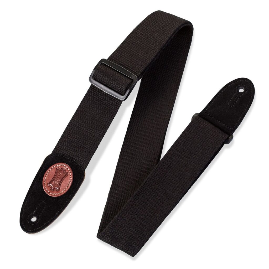 Levys MSSC8-BLK 2" Cotton Guitar Strap Black