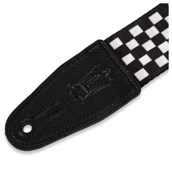 Levys MP-28 2" Polyester Guitar Strap Black/White Chequered - Image 2