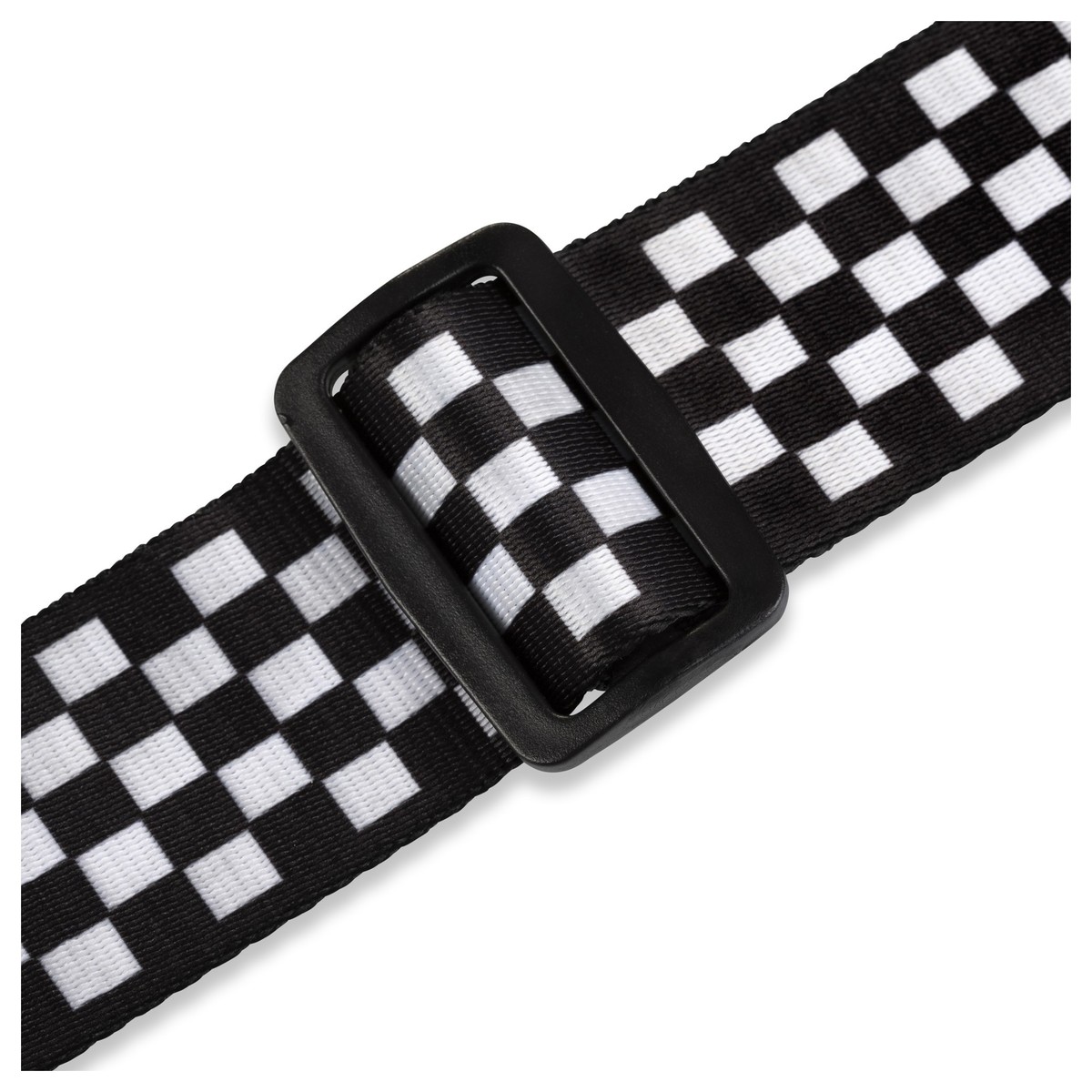 Levys MP-28 2" Polyester Guitar Strap Black/White Chequered - Image 3
