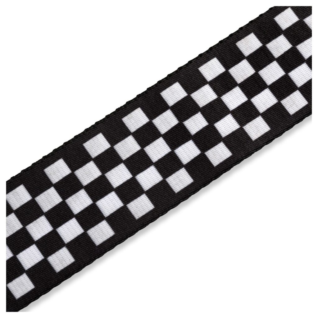 Levys MP-28 2" Polyester Guitar Strap Black/White Chequered