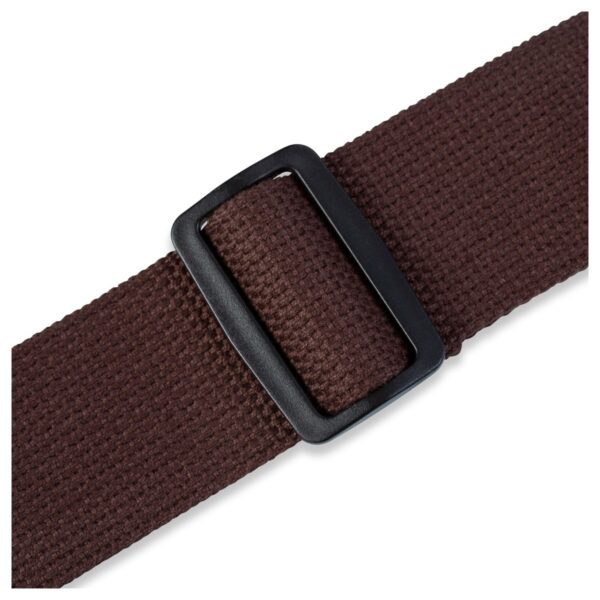 Levys MC8-BRN 2" Cotton Guitar Strap w/ Leather Ends Brown - Image 3