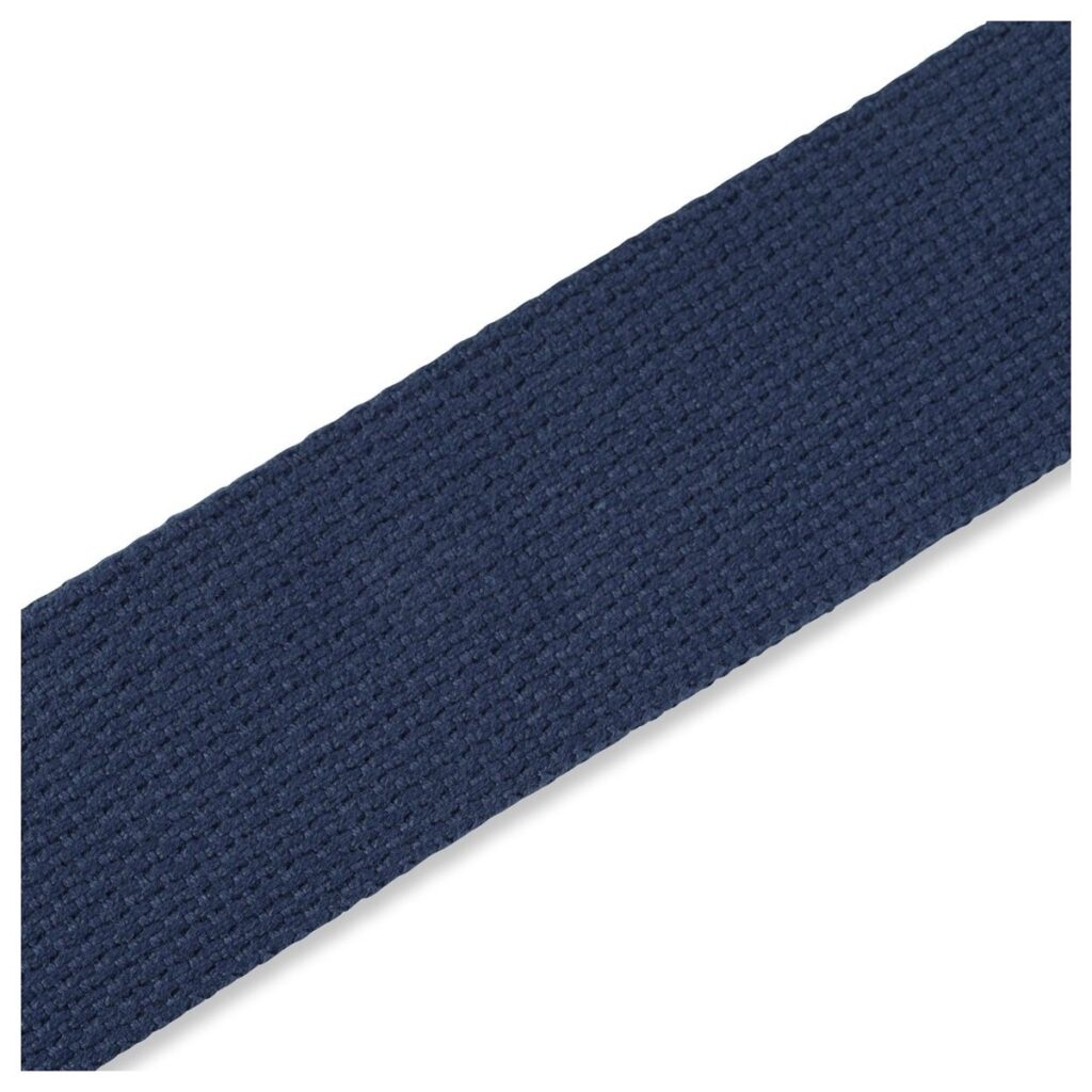 Levys MC8-NAV 2" Cotton Guitar Strap w/ Leather Ends Navy