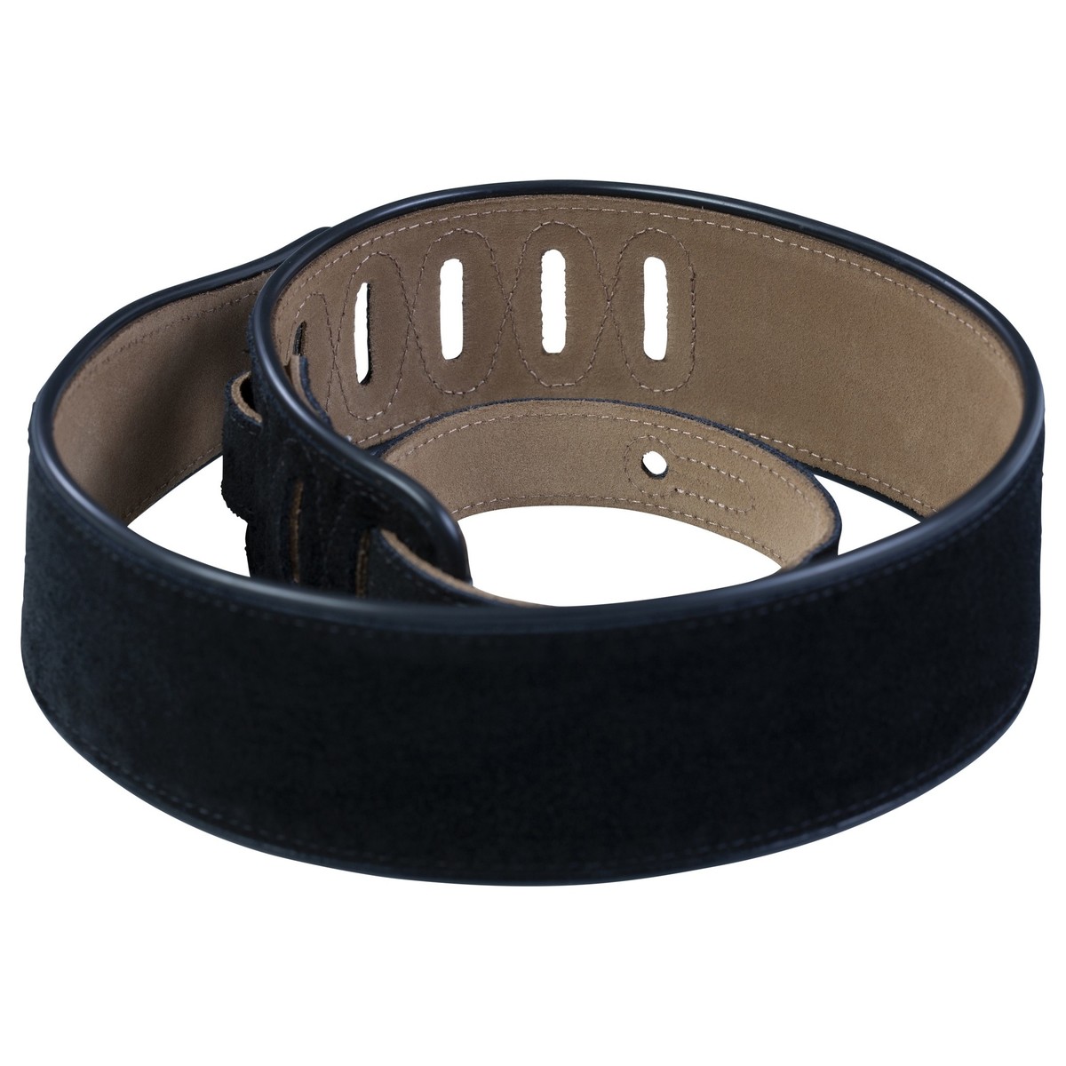 Levys MSS3-BLK 2.5" Suede Leather Guitar Strap Black - Image 4