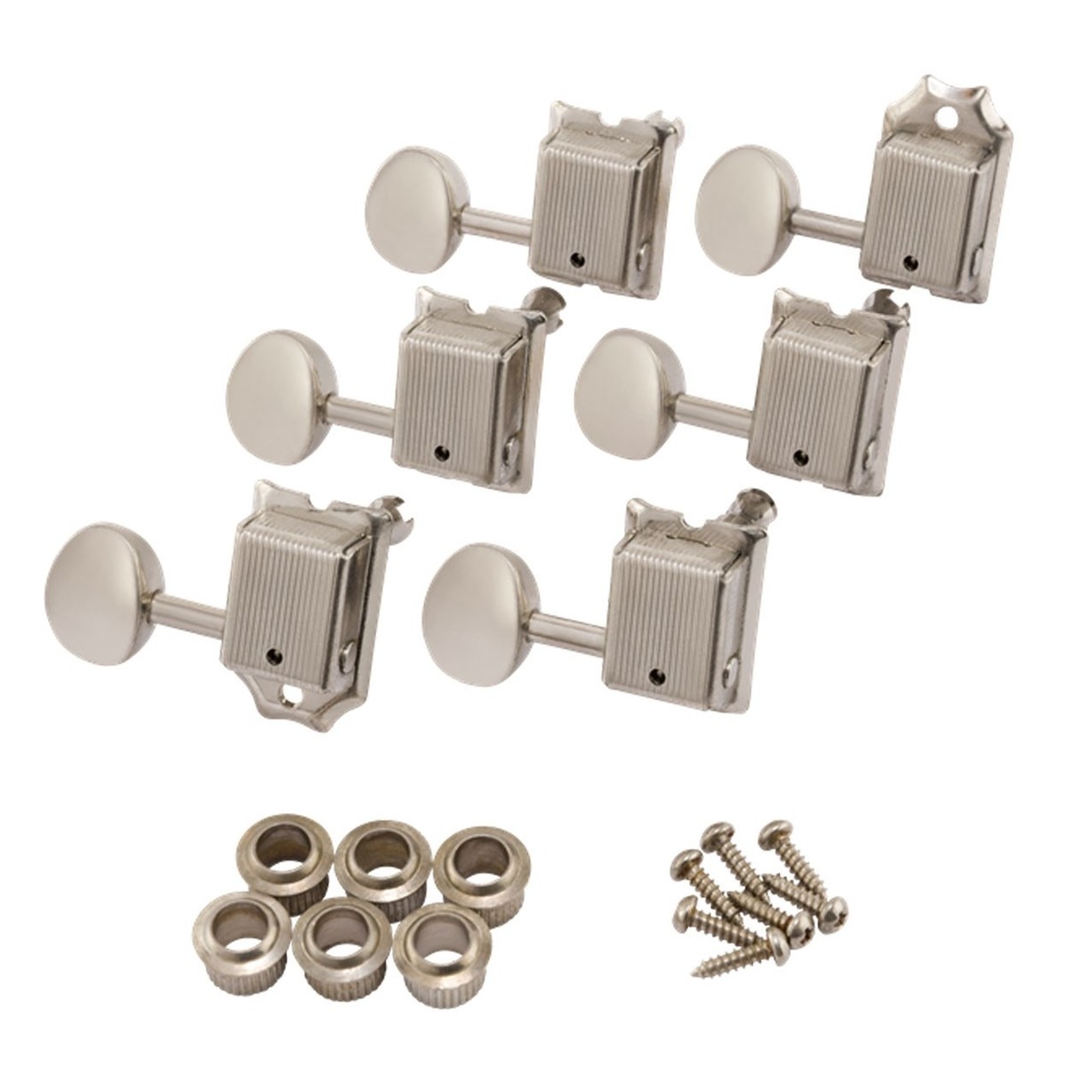 Fender Road Worn Guitar Machine Heads Set Nickel - Image 1