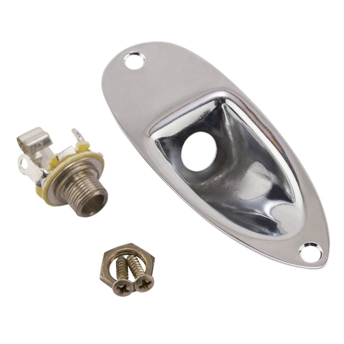 Fender Road Worn Stratocaster Jack Ferrule w/ Hardware Chrome - Image 1