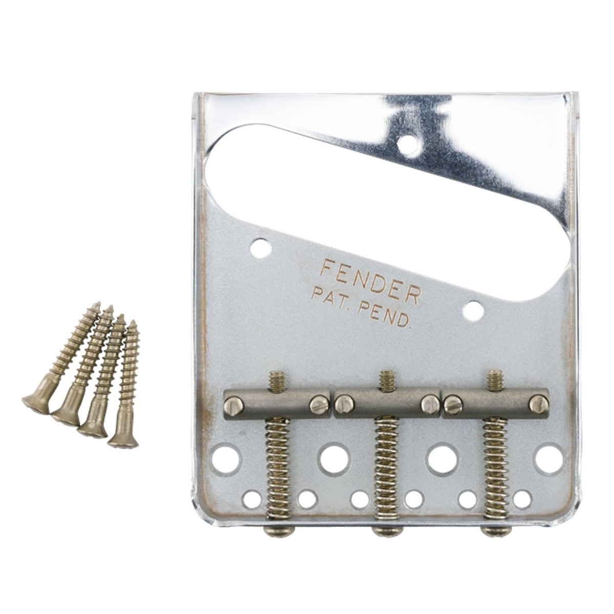 Fender Road Worn Telecaster Bridge Assembly Chrome - Image 1