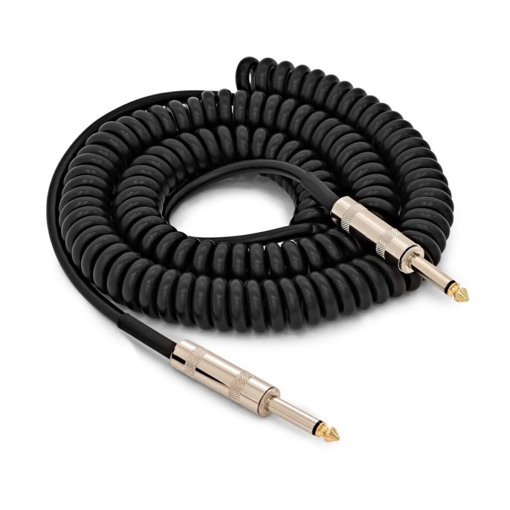 Coiled Jack Instrument Cable 6m