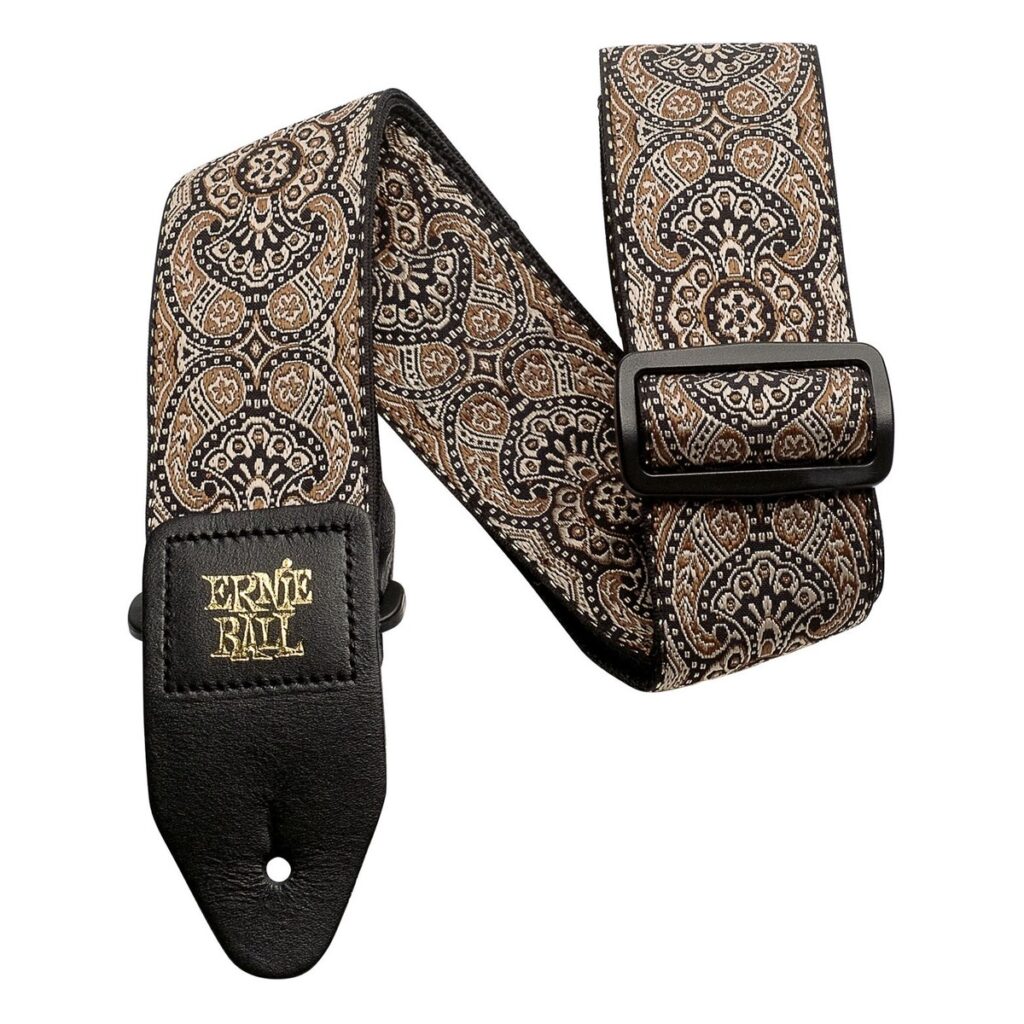 Ernie Ball P04163 Paisley Jacquard Strap Gold & Black