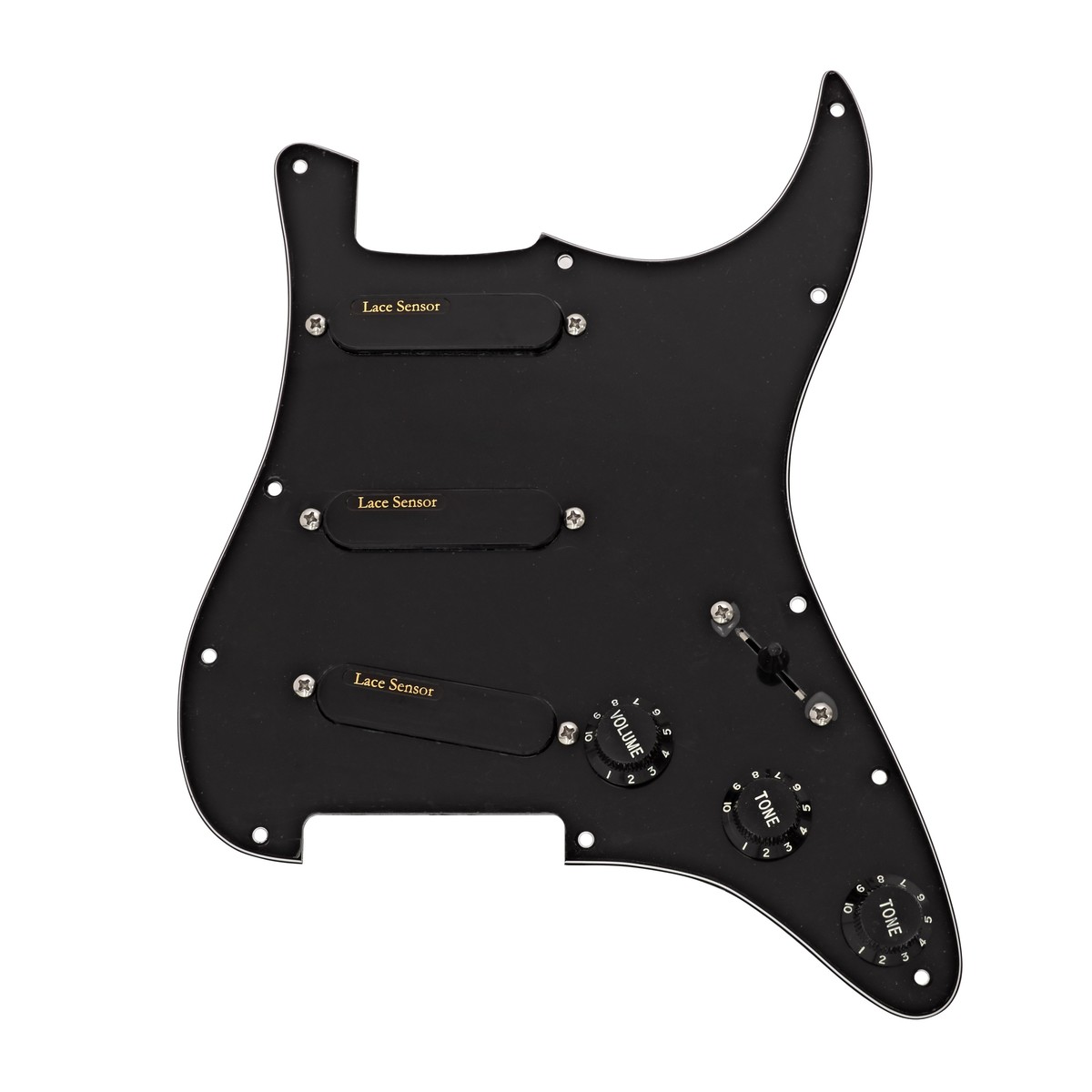 Lace Sensor Gold Loaded Pickguard SSS Black - Image 1