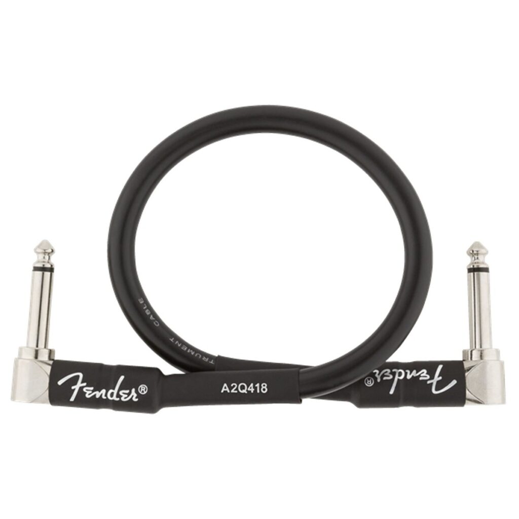 Fender Professional 1ft Angle Instrument Cable Black