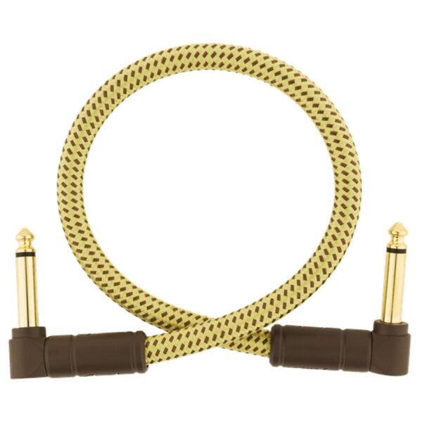 Fender Deluxe 30CM/1ft Angle Instrument Cable Tweed - Image 3