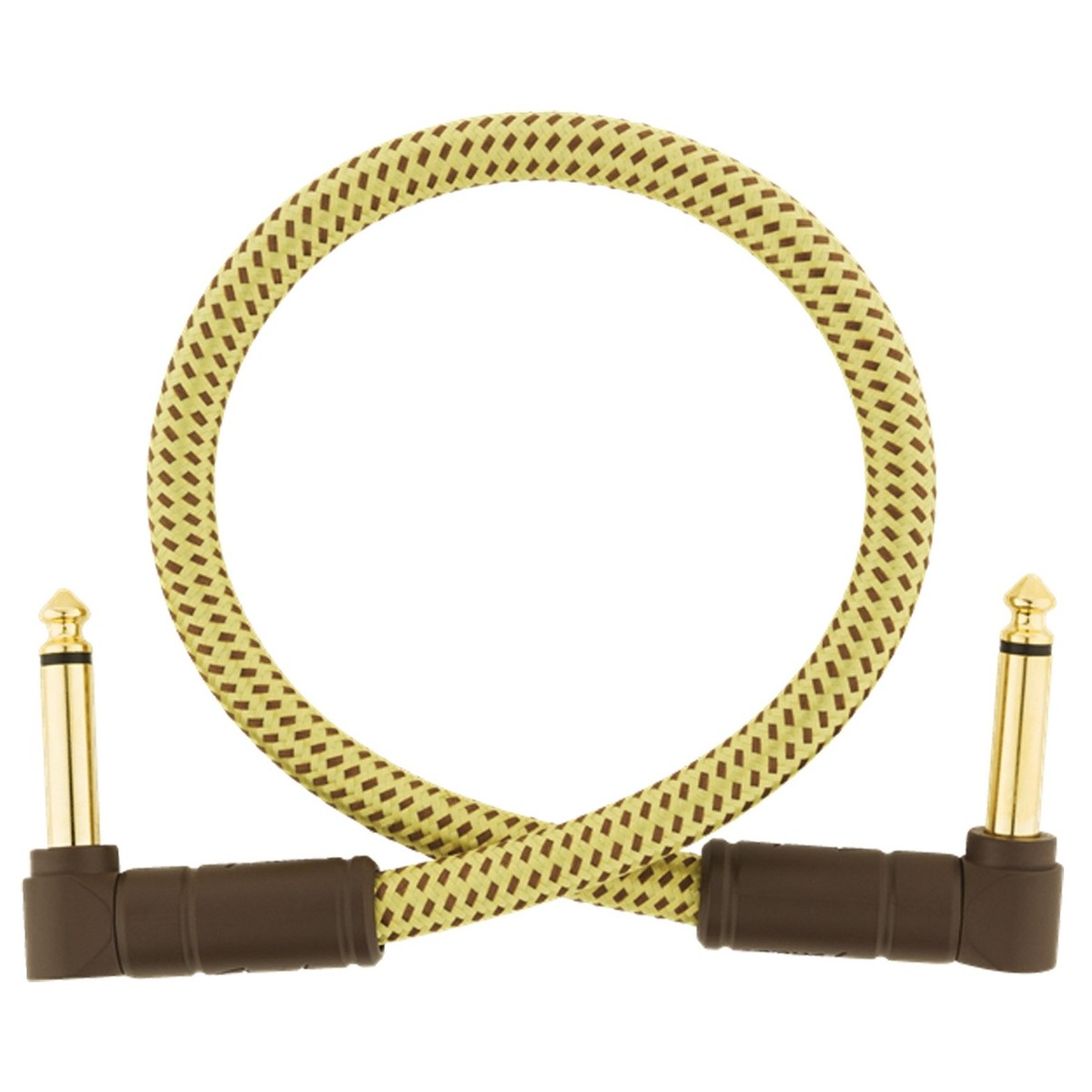 Fender Deluxe 30CM/1ft Angle Instrument Cable Tweed - Image 3