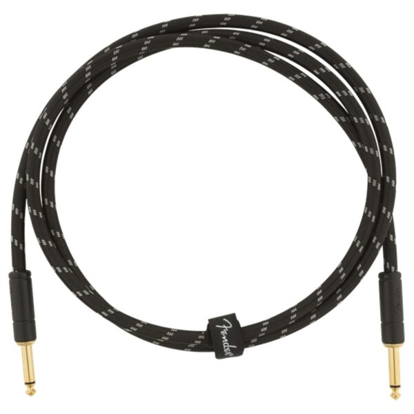 Fender Deluxe 5ft Straight Instrument Cable Black Tweed - Image 3