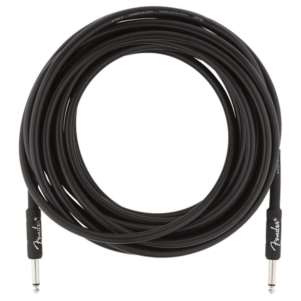 Fender Professional 7.5M/25ft Straight Instrument Cable Black