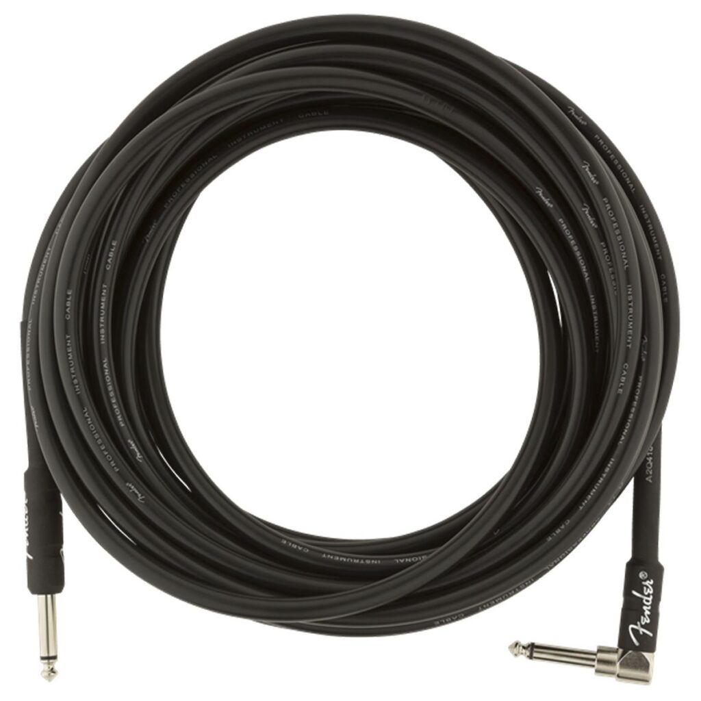 Fender Professional 25ft Straight/Angle Instrument Cable Black