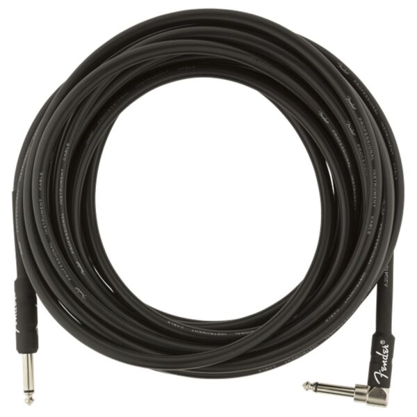 Fender Professional 25ft Straight/Angle Instrument Cable Black - Image 4