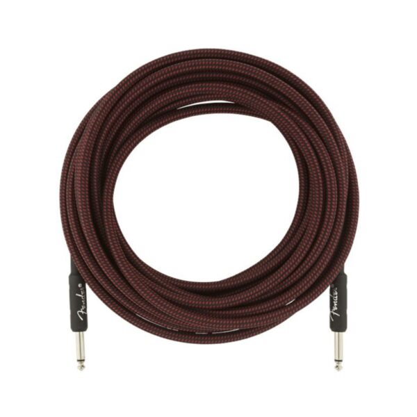 Fender Professional 25ft Straight Instrument Cable Red Tweed - Image 2