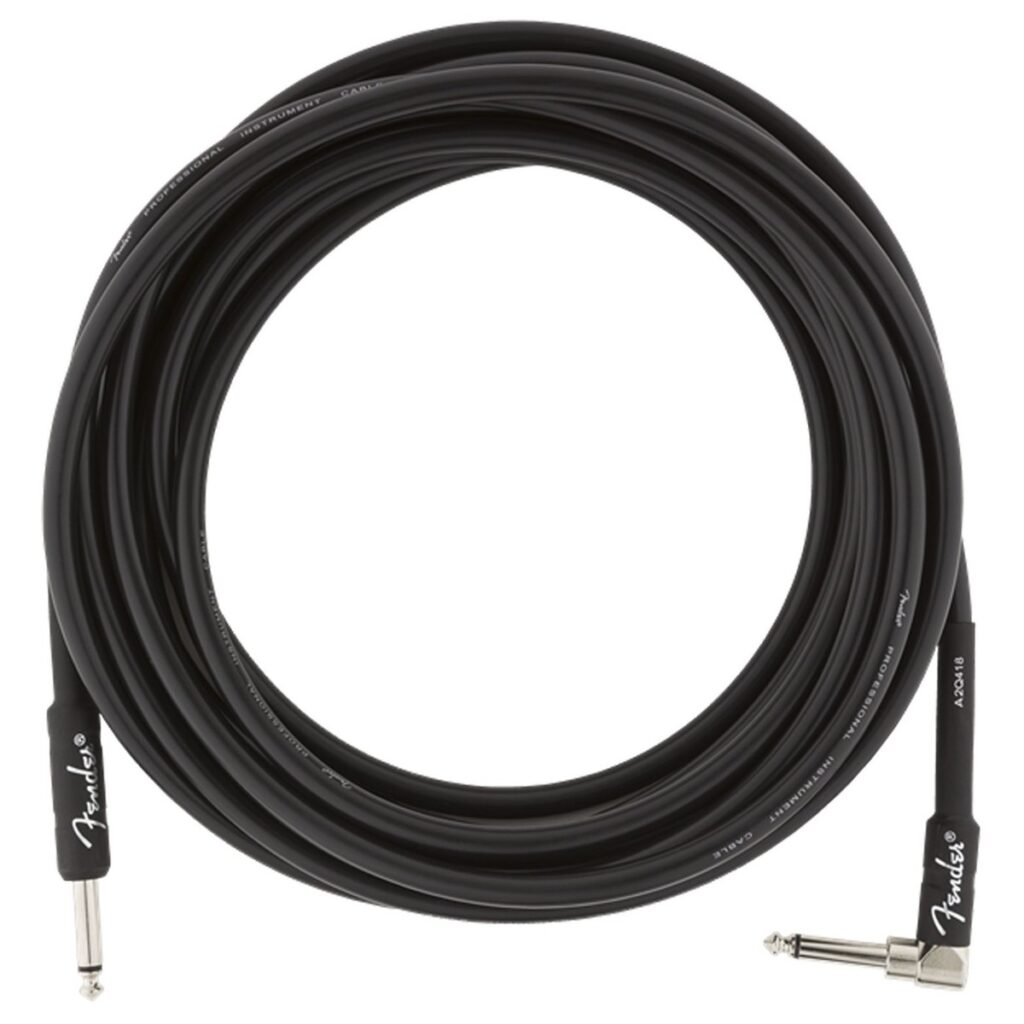 Fender Professional 18.6ft Straight/Angle Instrument Cable Black