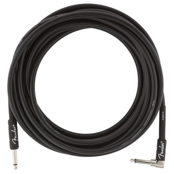 Fender Professional 18.6ft Straight/Angle Instrument Cable Black - Image 4