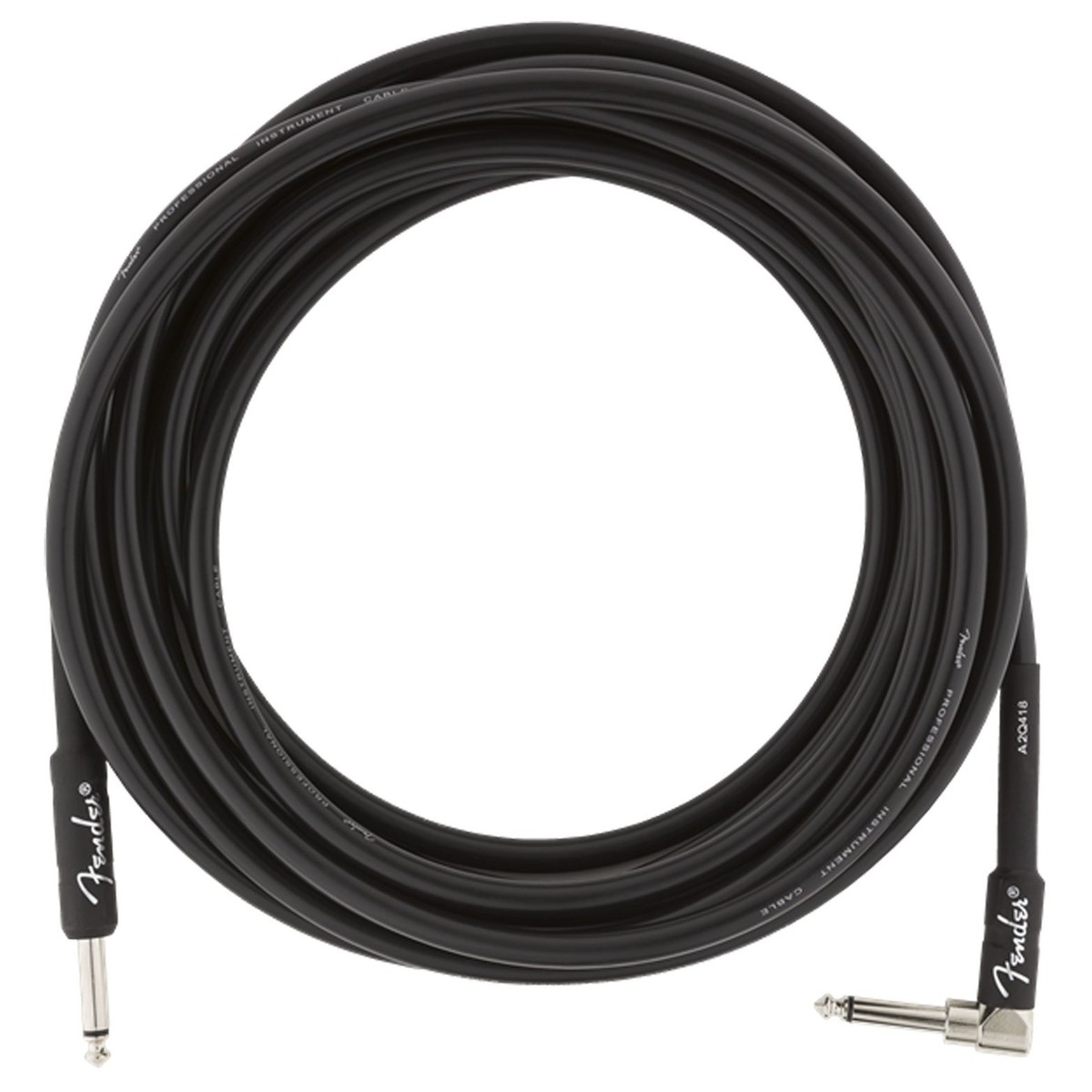 Fender Professional 18.6ft Straight/Angle Instrument Cable Black - Image 4