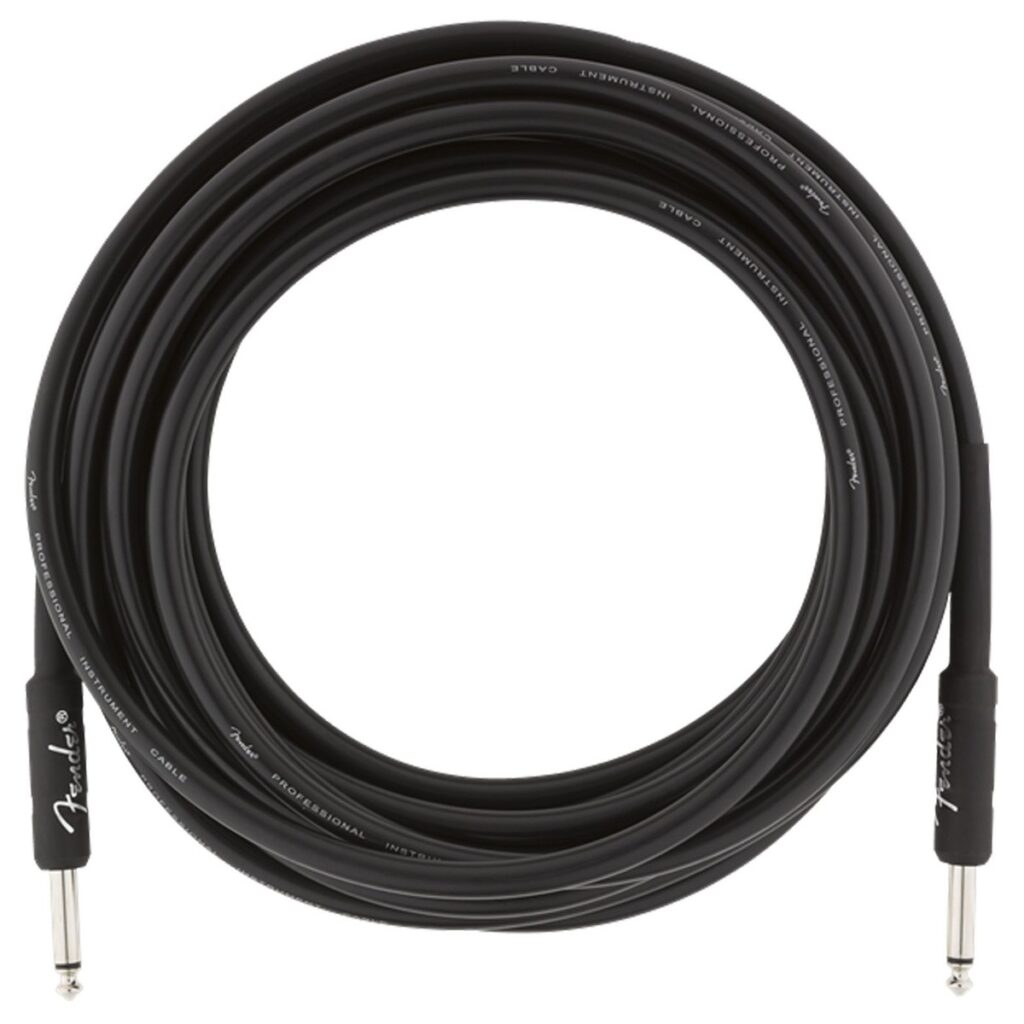 Fender Professional 18.6ft Straight Instrument Cable Black