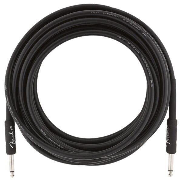 Fender Professional 18.6ft Straight Instrument Cable Black - Image 3