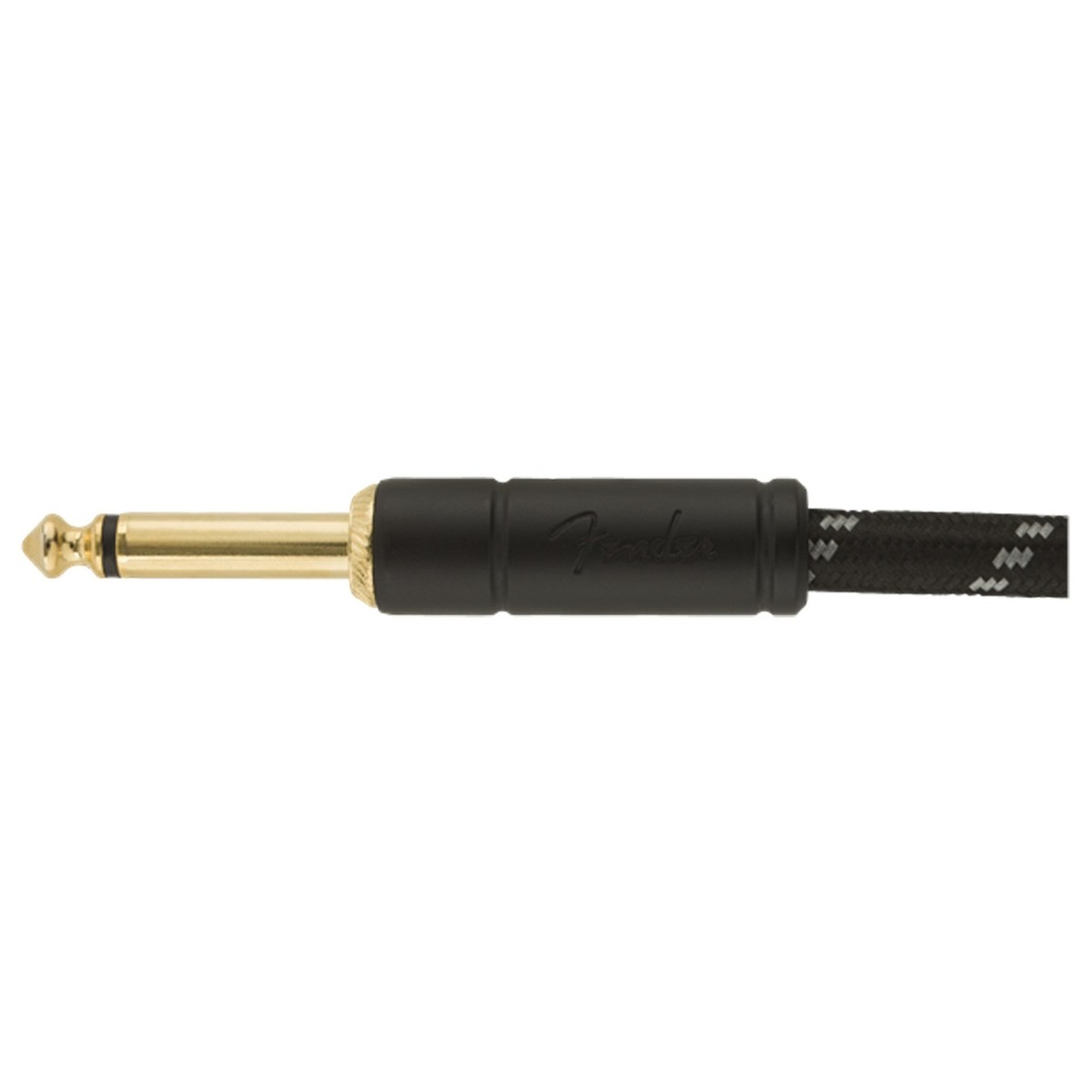 Fender Deluxe 18.6ft Straight/Angle Instrument Cable Black Tweed - Image 3