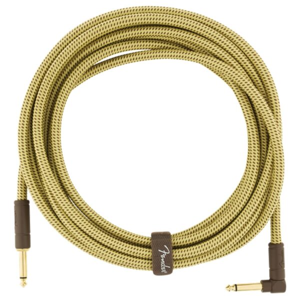 Fender Deluxe 18.6ft Straight/Angle Instrument Cable Tweed - Image 4