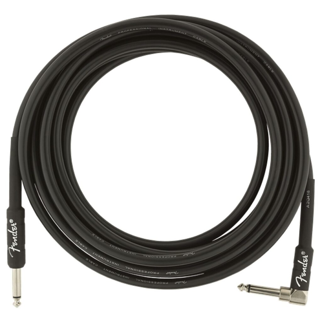 Fender Professional 15ft Straight/Angle Instrument Cable Black