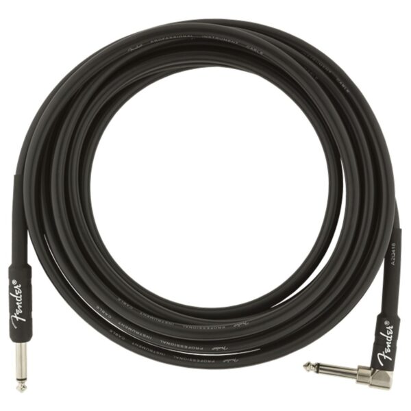 Fender Professional 15ft Straight/Angle Instrument Cable Black - Image 4