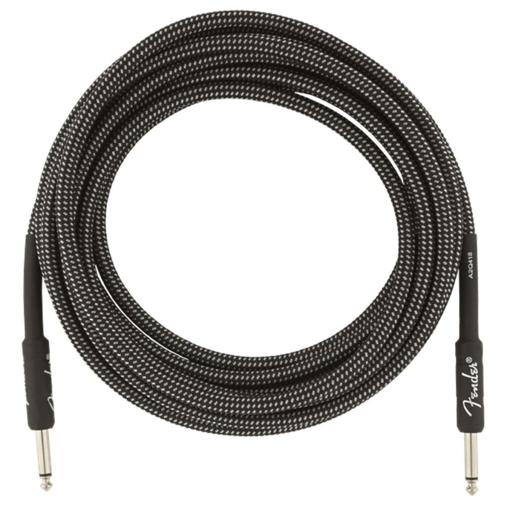 Fender Professional 15ft Straight Instrument Cable Gray Tweed