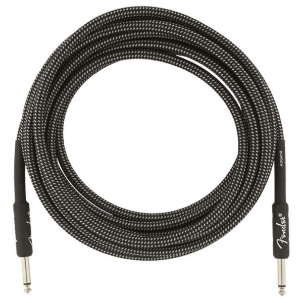 Fender Professional 15ft Straight Instrument Cable Gray Tweed - Image 3